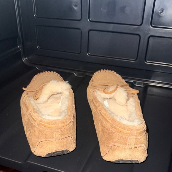 UGG Tan Suede Loafers with Cream Lining